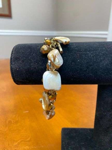 8in Mother of Pearl Charm Bracelet