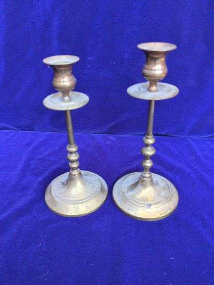 10" Brass Candle Holders image