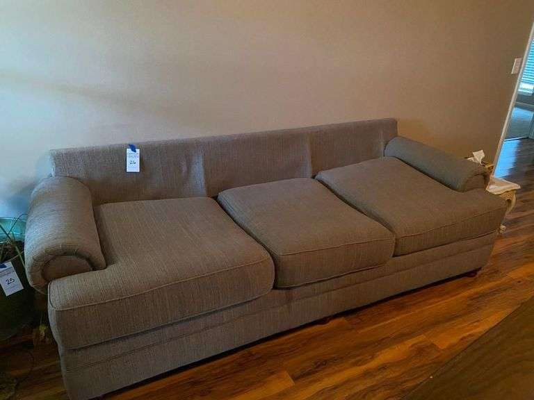 Upholstered Three-Cushion Sofa