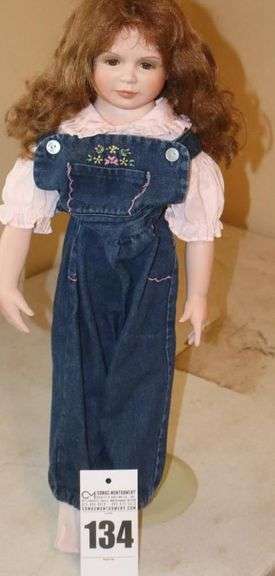 Porcelain Collector Doll on Stand - Numbered 253/1000 - Limited Edition  19" image