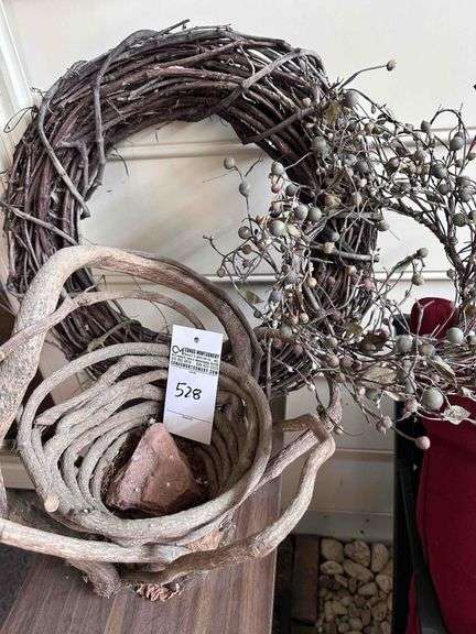 3 pcs - Grape Vine Wreath, Berry Wreath, Grape Vine Basket image
