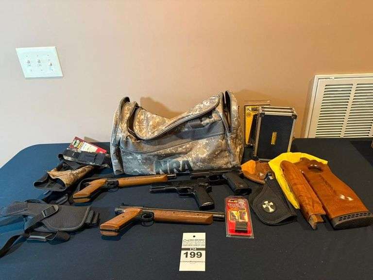 Assorted Firearms, Magazines, Holsters and NRA Bag image