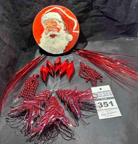 Santa Tin, Red Christmas Onimamentss image