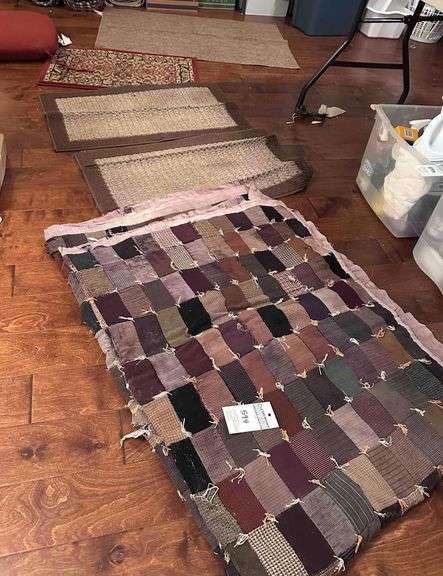 4 Rugs & Cushion, 1 Quilt image