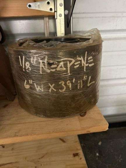 1/8” Neoprene Rubber  Strip Roll PadInsulation for Weather Stripping, Gasket, Shield, Seal image