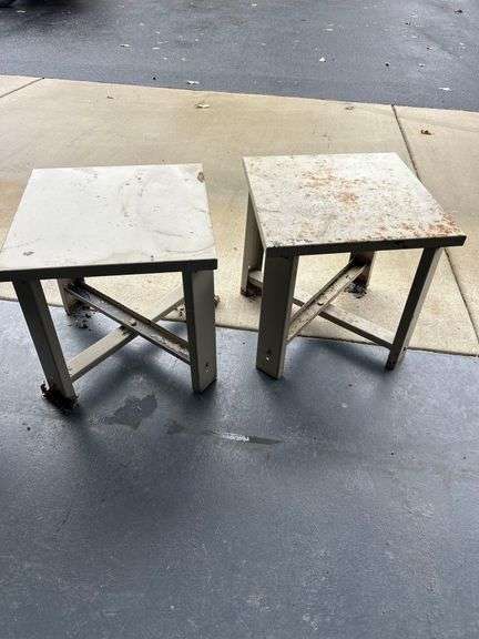 2 Metal Tables 18”x18”x18’ image