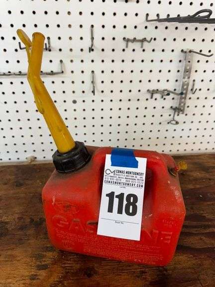 Red Gas Can with Spout - 1 Gallon image