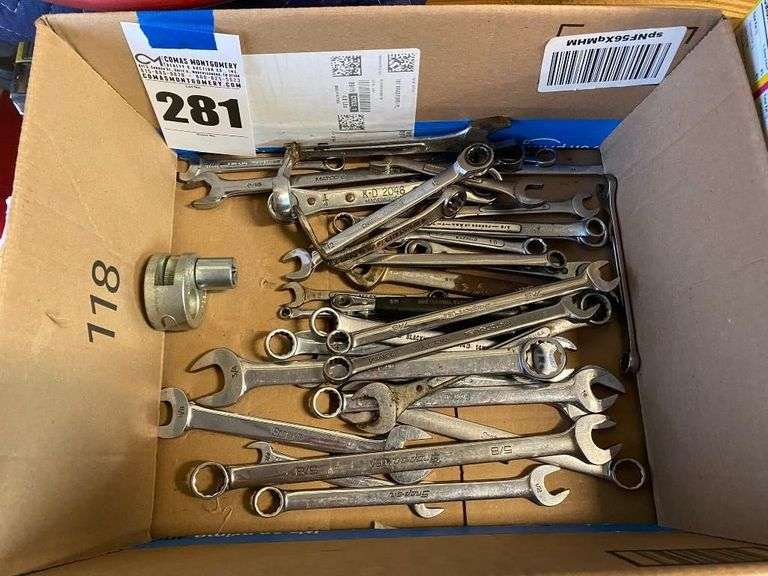 Box Lot of Various Wrenches - Snap-On, Matco, and More image