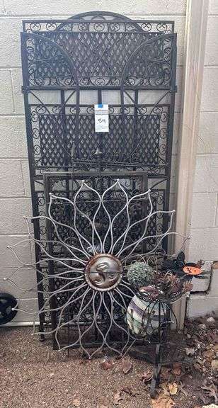Metal Yard Art, 3 Tier Divider, Sun Wall Art, Pumpkin spin heads, Metal Plant Holder, Welcome Sign & more image
