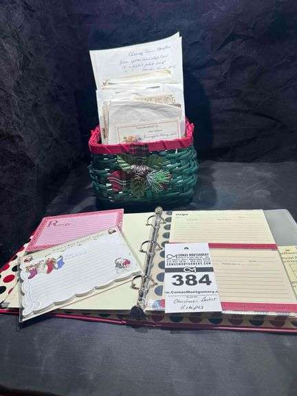 Lets Cook - Recipe Cards and Christmas Basket full of Recipes. image