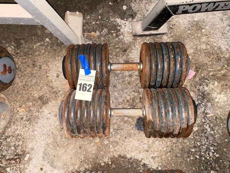 Pair of 150lb Dumbbells image