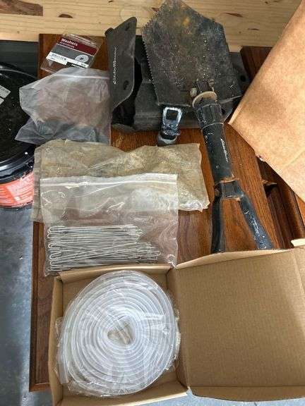 Eddie Bauer Portable Shovel, Siding Screws, Door Seal, Landscape Pins image