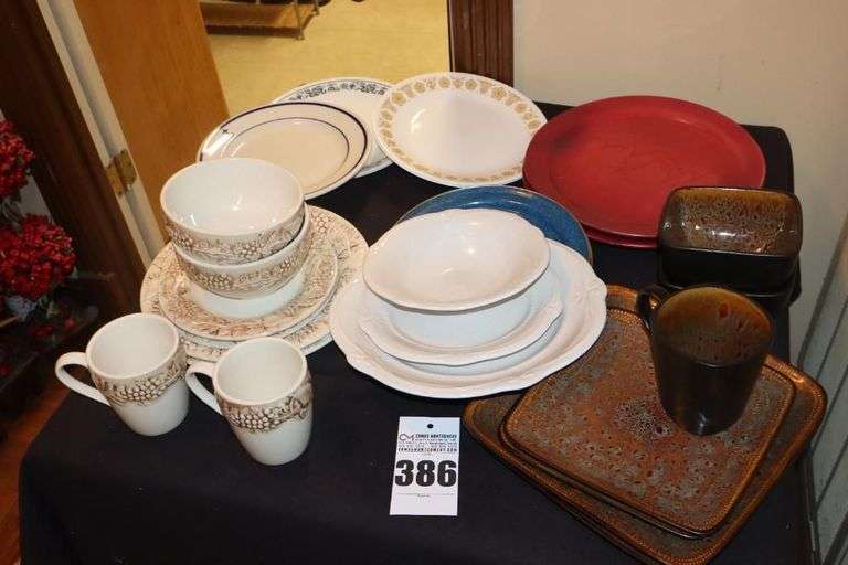 Variety of Dishes (a few partial sets) - Plates, cups, bowls, dessert Plates image
