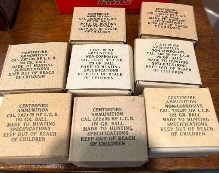 7.62x39 Caliber Centerfire Ammunition - Nine Boxes image