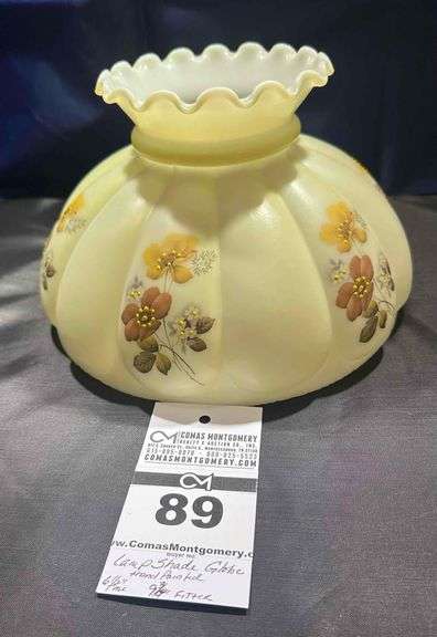 Hand Painted Floral Glass Globe "Gone with the Wind" image