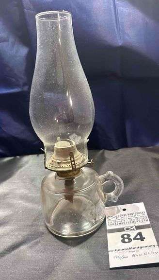 Antique / Vintage Glass Oil Finger  Lamp image