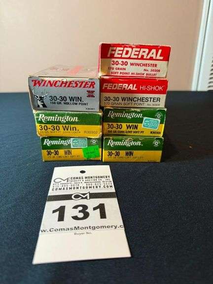 Federal, Winchester, and Remington 30-30 Ammunition Lot image