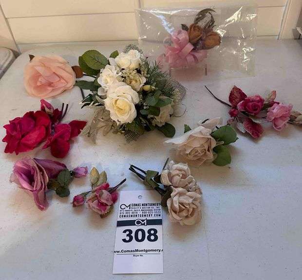 Silk Flower Pins For Hats image