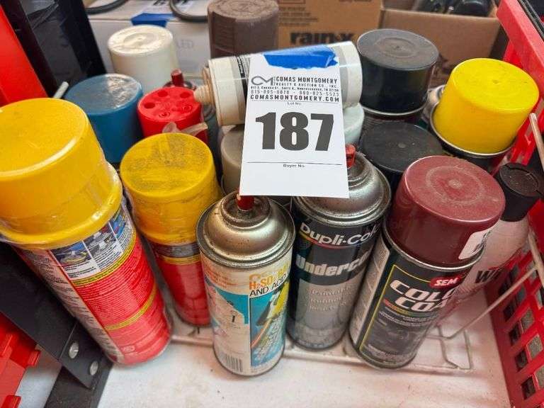 Lot of Spray Paint and Sealant image
