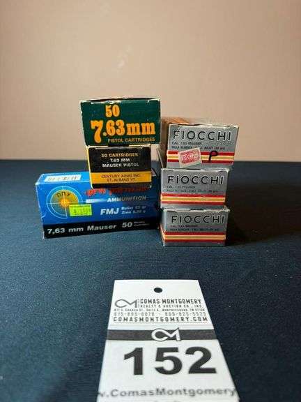 Lot of 7.63mm Pistol Cartridges - Fiocchi, Century Arms image