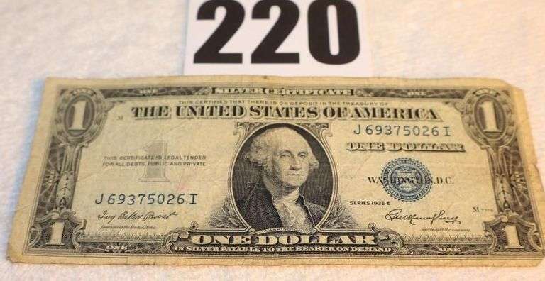 1957E One Dollar Bill $1.00 "Silver Certificate" image