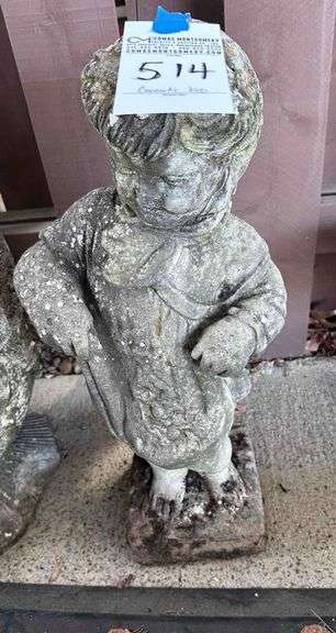 Concrete Statue Little Boy image