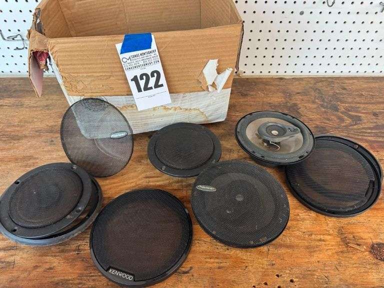 Lot of Pioneer, Kenwood, and Audiovox Speakers image