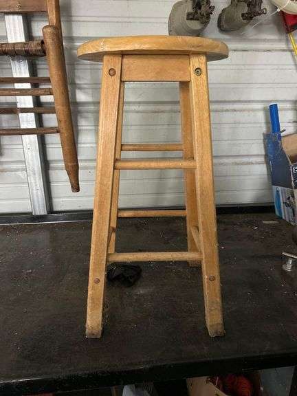 Wood Stool  23 1/2” Tall image