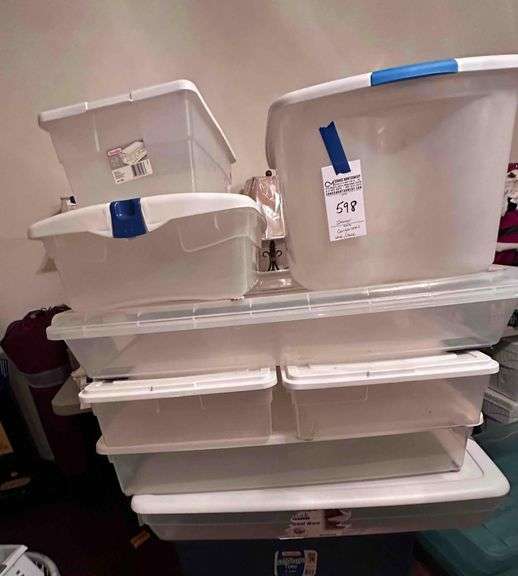 Clear & White Storage Containers image