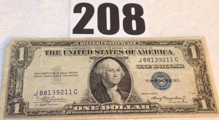 1957A One Dollar Bill $1.00 "Silver Certificate" image