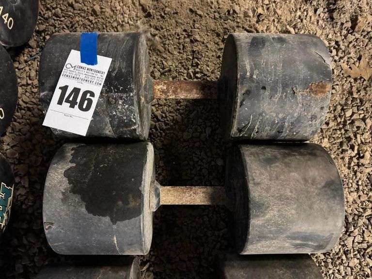 Pair of MT by UMAX 120 lb Dumbbells image