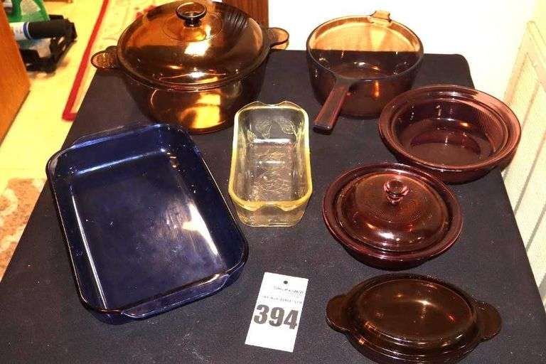 Variety of Pieces of Vision Cookware, 9x13 Baking dish Loaf Pan etc. image