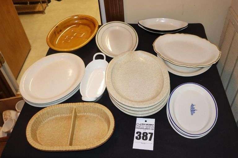 Variety of oval Dishes, bowls, plates etc. image