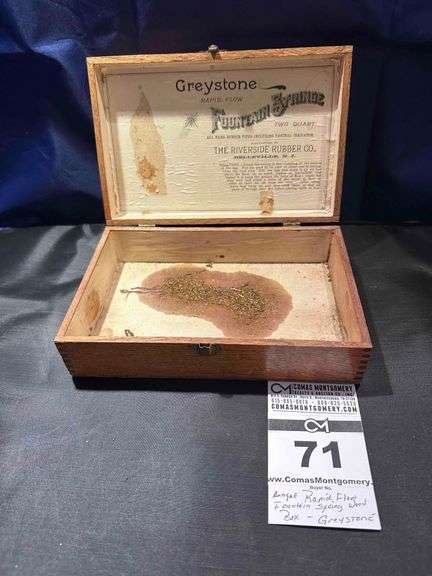 Antique / Vintage "Greystone Fountain Syringe" Box image
