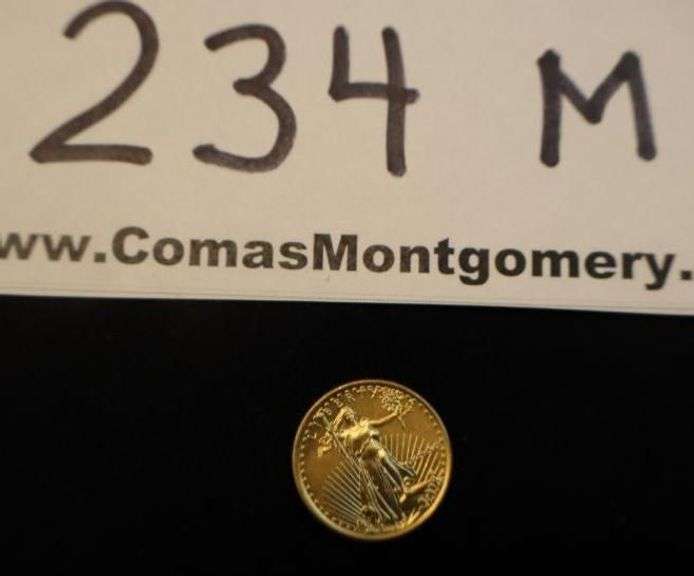 1991 Five Dollar $5.00 America Gold Eagle/Lady Liberty 1/10 oz Coin image