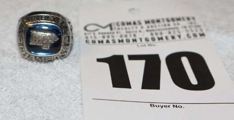 MTSU- Middle Tenn State University 2001 Sunbelt Championship NCAA Baseball Collector Ring - Size 9 image