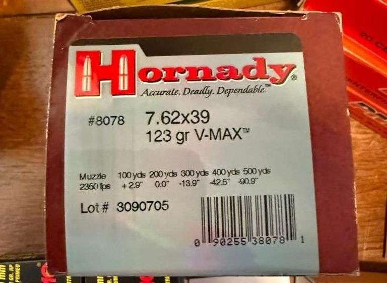 Hornady 7.62x39 123 gr V-MAX Ammunition Box image