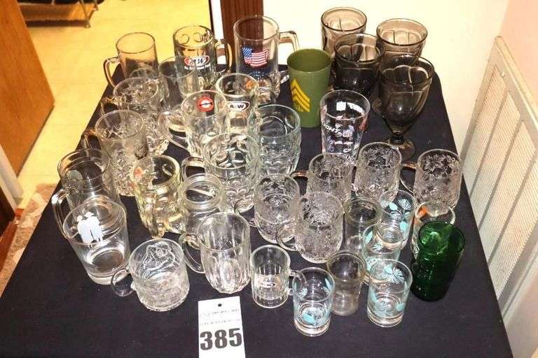 Variety of Glass Drinking Glasses, Juice Glasses, Mugs etc. image