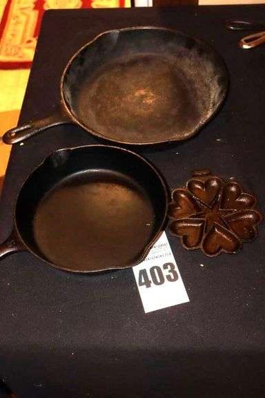 3 Pieces of Cast Iron: size 10, 6, & Hearts image
