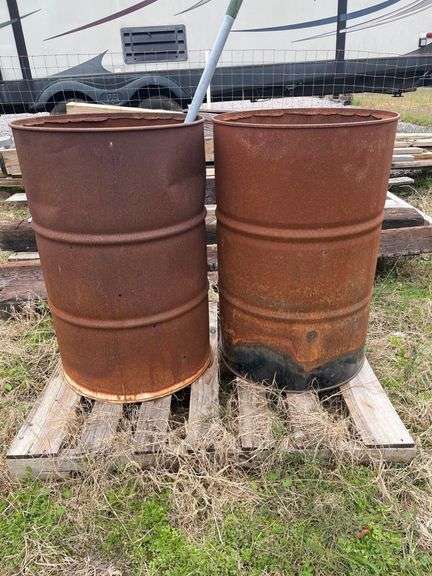 2 Burn Barrels with Shovel