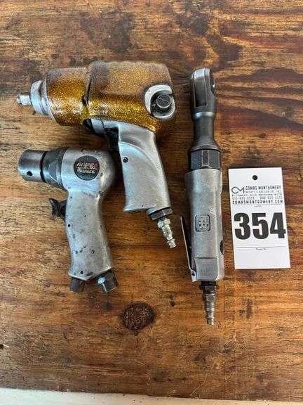Assorted Air Tools - Impact, Ratchet, Hammer image