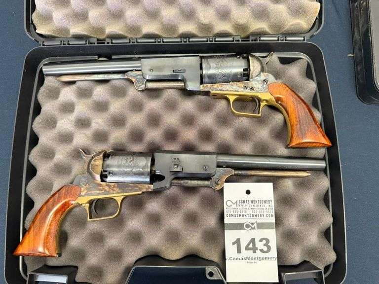 Pair of ASM Black Powder Cal .44 Made in Italy Revolvers image