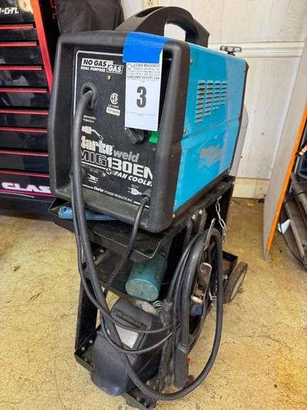 Clarke Weld MIG 130EN Welder with Cart and Welding Mask image