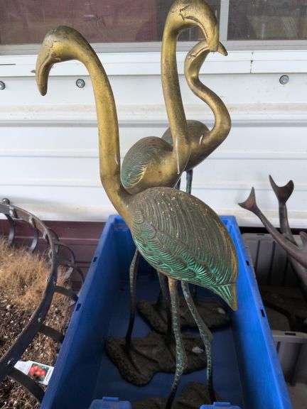 3 Brass Flamingo's image
