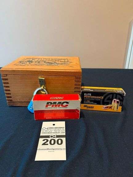 Ammunition Lot with Decorative Wooden Box image