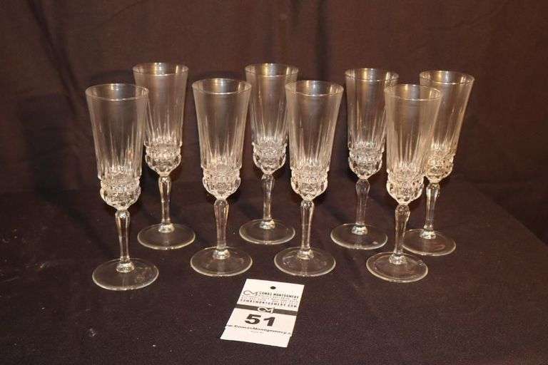8 Crystal Wine/Champagne flutes image