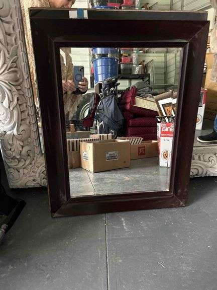 Wood Framed Beveled Mirror 24.5”x30.5” image