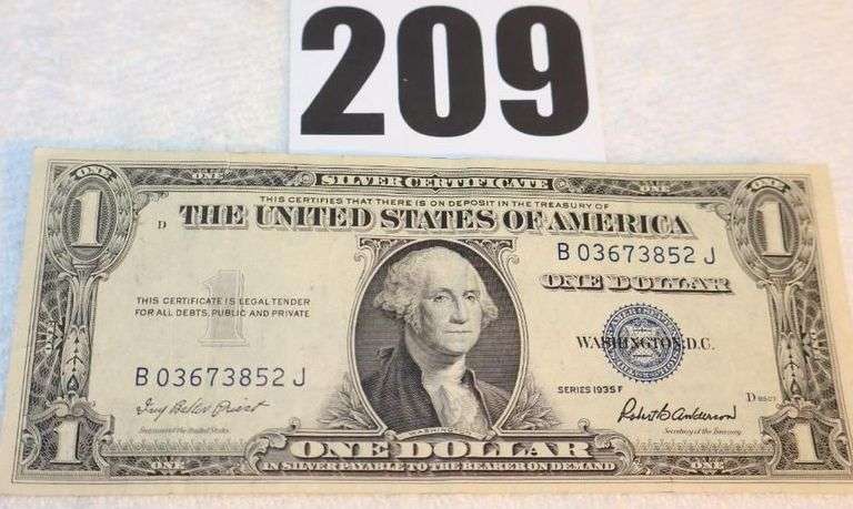 1957F One Dollar Bill $1.00 "Silver Certificate" image
