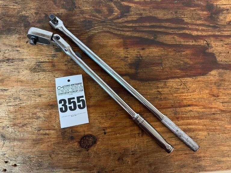 Snap-On Ratchet and Great Neck BB18 Breaker Bar Set image