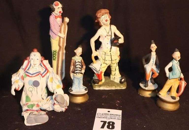 Variety of Porcelain Clowns image